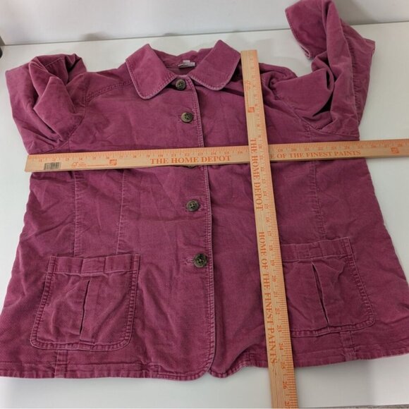J Jill Corduroy Shacket Womens Size 2X Pink 100% Cotton Pockets Shirt Jacket - Picture 9 of 11
